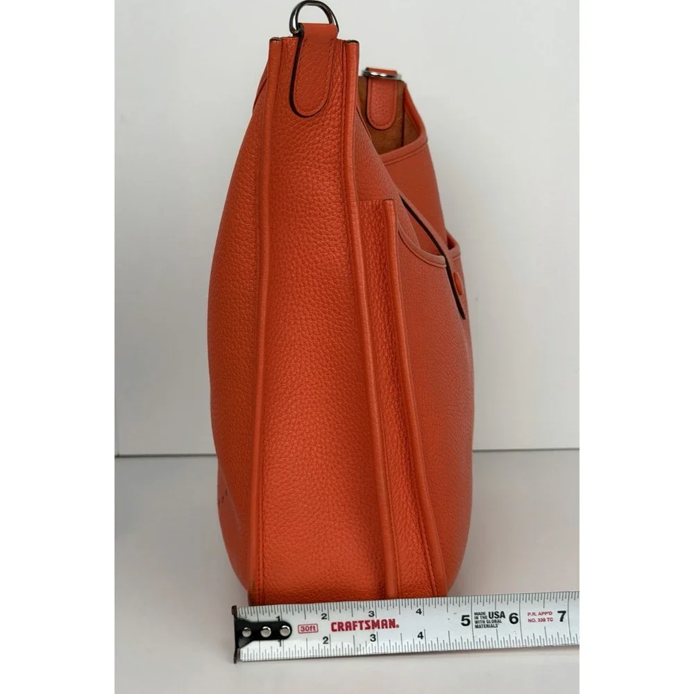 Hermes Evelyne 29 Bag Orange Poppy Taurillon Clemence Leather 2017 - Picture 16 of 16